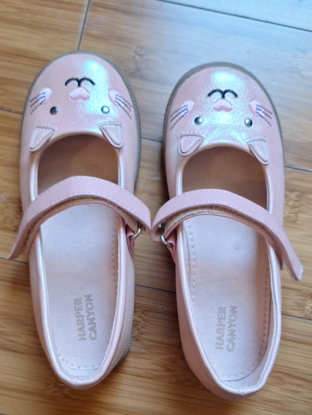 Harper Canyon Shimmery Pink Cat Mary Janes